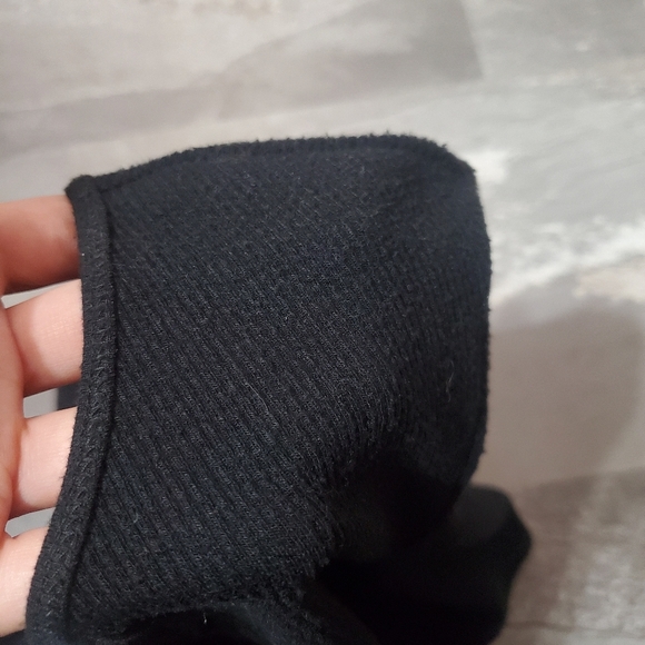 Derek Lam 10 Crosby Elegant Black Midi Dress. Short Sleeves. Knit Ribbed Lace Up - Picture 11 of 15